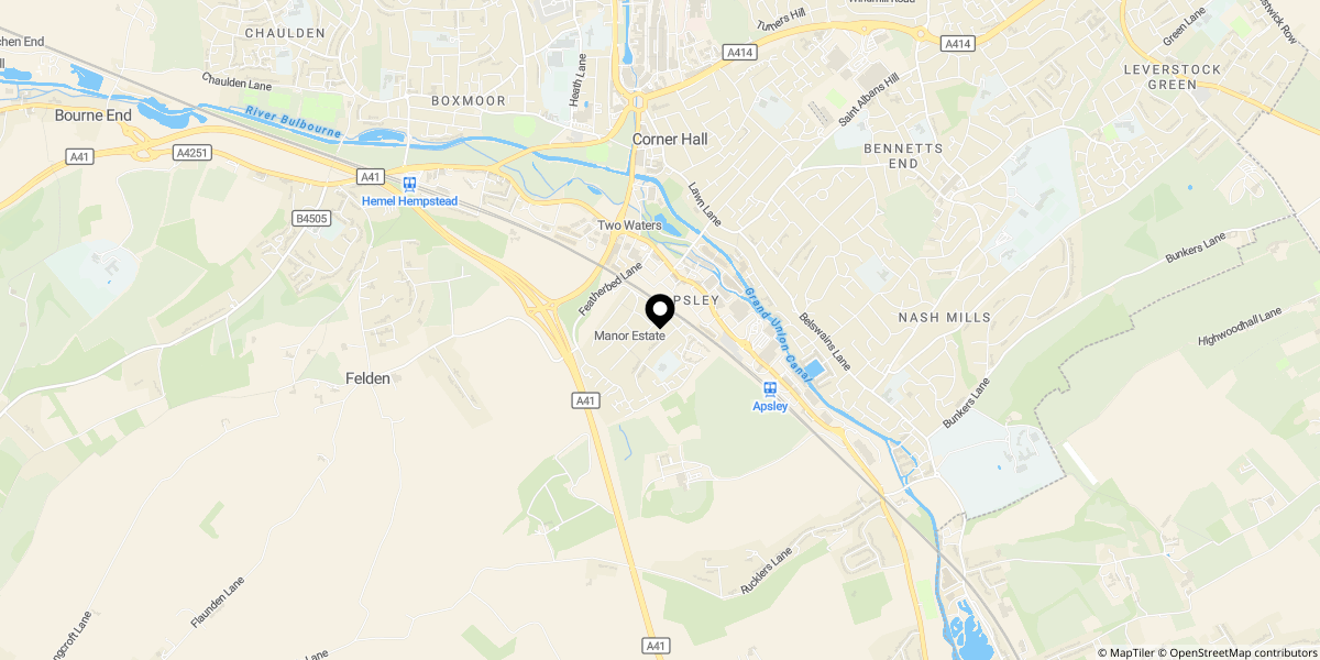 Approximate location of King Edward Street, Hemel Hempstead, HP3 0AE