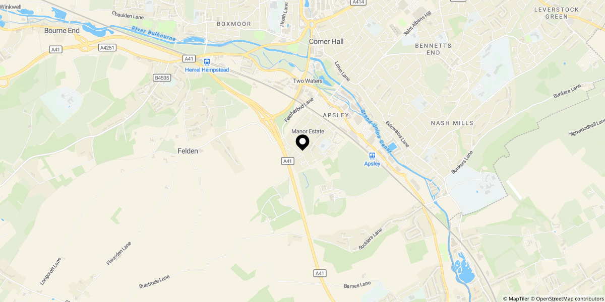 Approximate location of Shearwater Road, Hemel Hempstead, HP3 0GB
